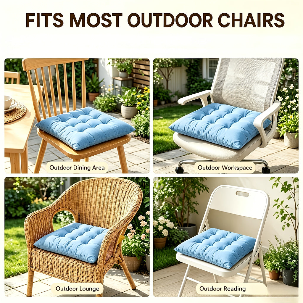 Coussin de chaise de jardin 40x40 cm brun clair, lot de 2