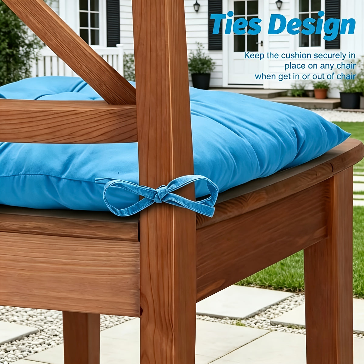 Coussin de chaise de jardin 40x40 cm brun clair, lot de 2