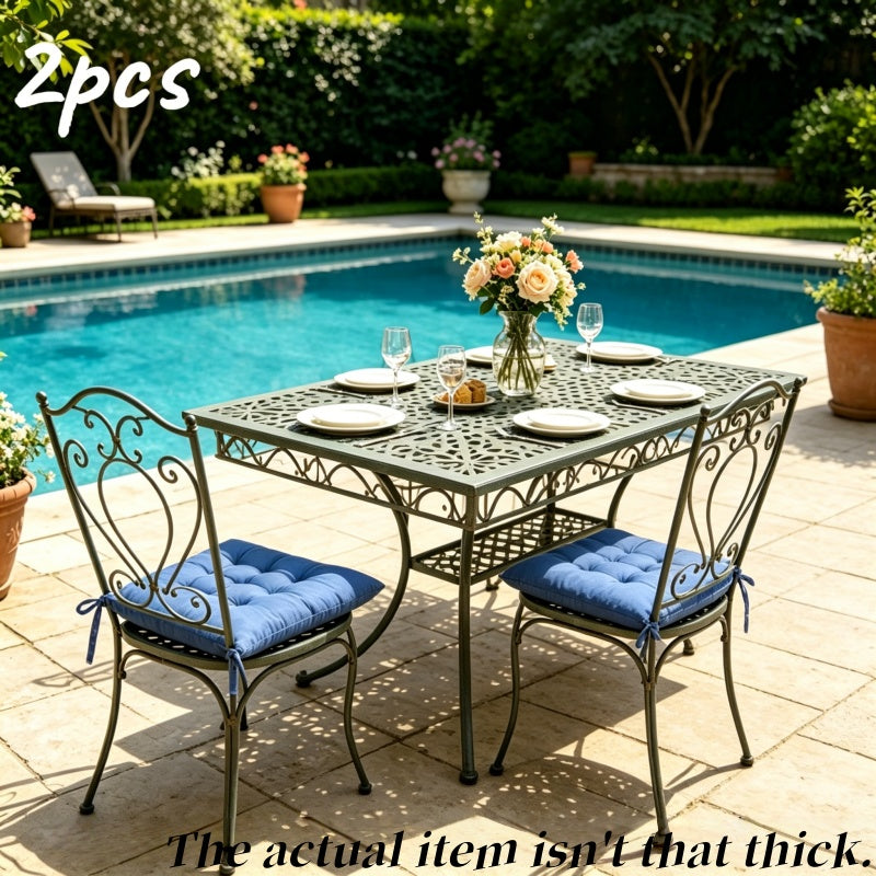 Coussin de chaise de jardin 40x40 cm brun clair, lot de 2