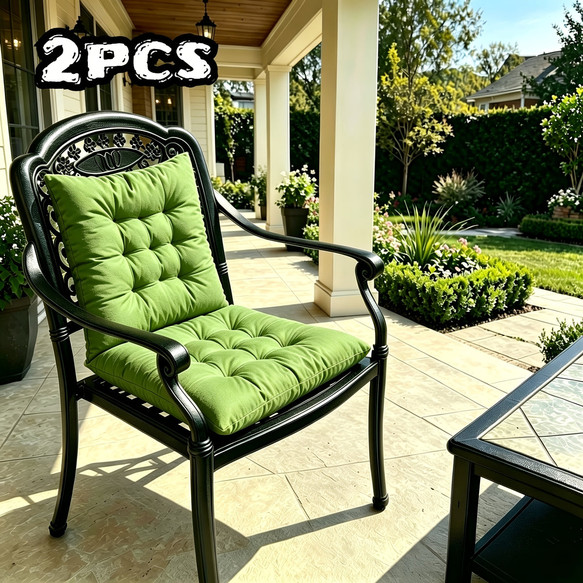 Coussin de chaise de jardin 40x40 cm brun clair, lot de 2