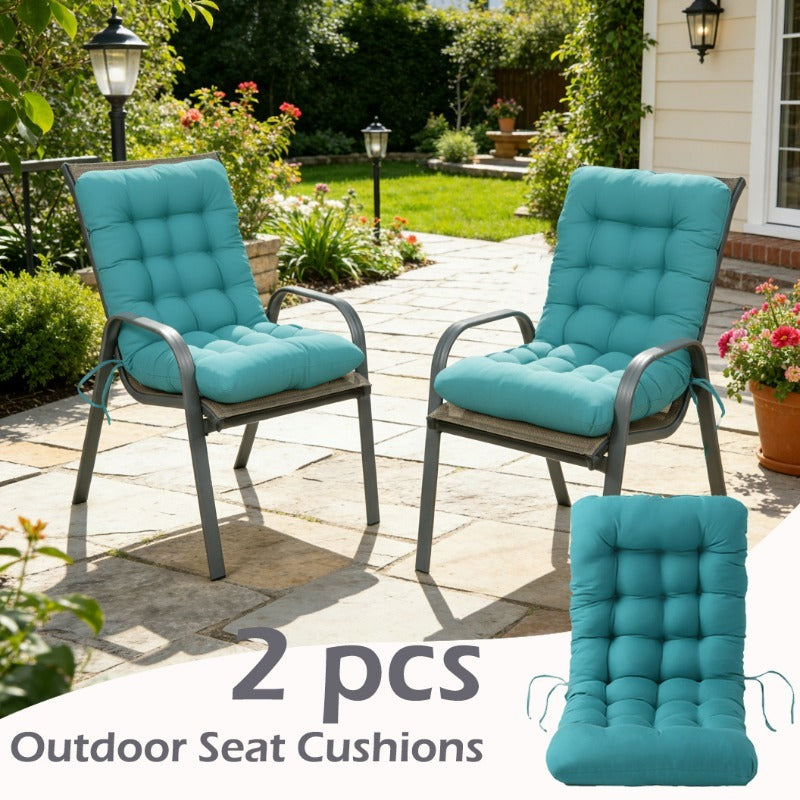 Coussin de chaise de jardin assise et dossier 45x85 cm, turquoise