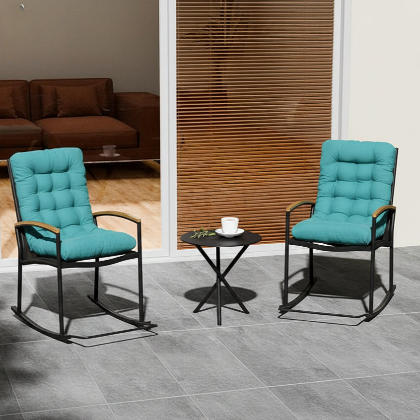 Coussin de chaise de jardin assise et dossier 45x85 cm, turquoise