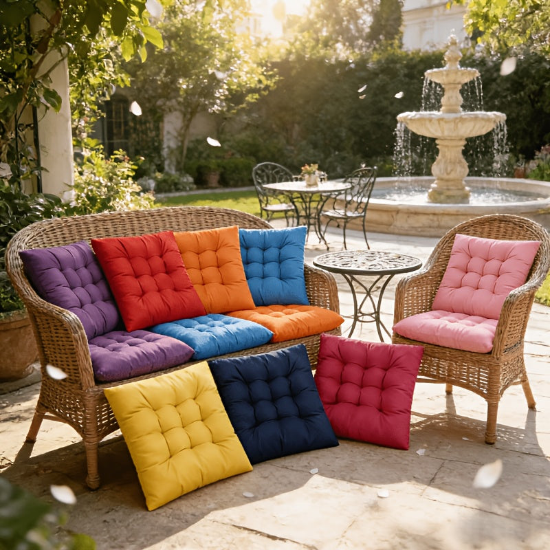 Coussin de chaise de jardin assise et dossier, lot de 12