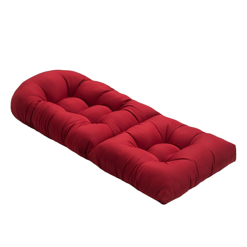 Coussin de chaise longue 120 cm, dossier et assise, rouge