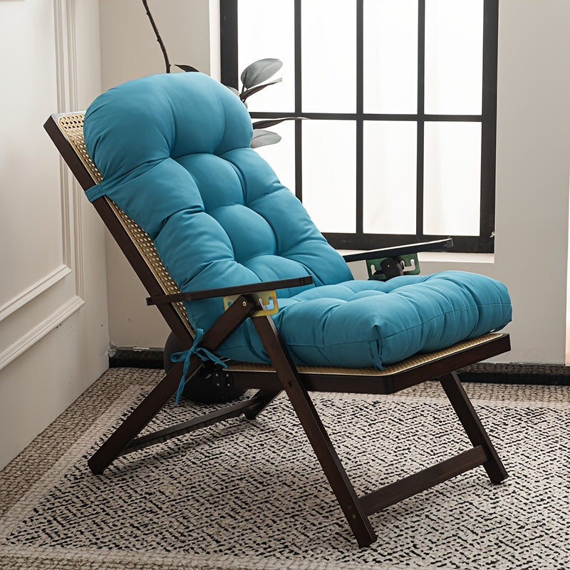 Coussin de chaise longue 120x50 bleu lac en toile Oxford