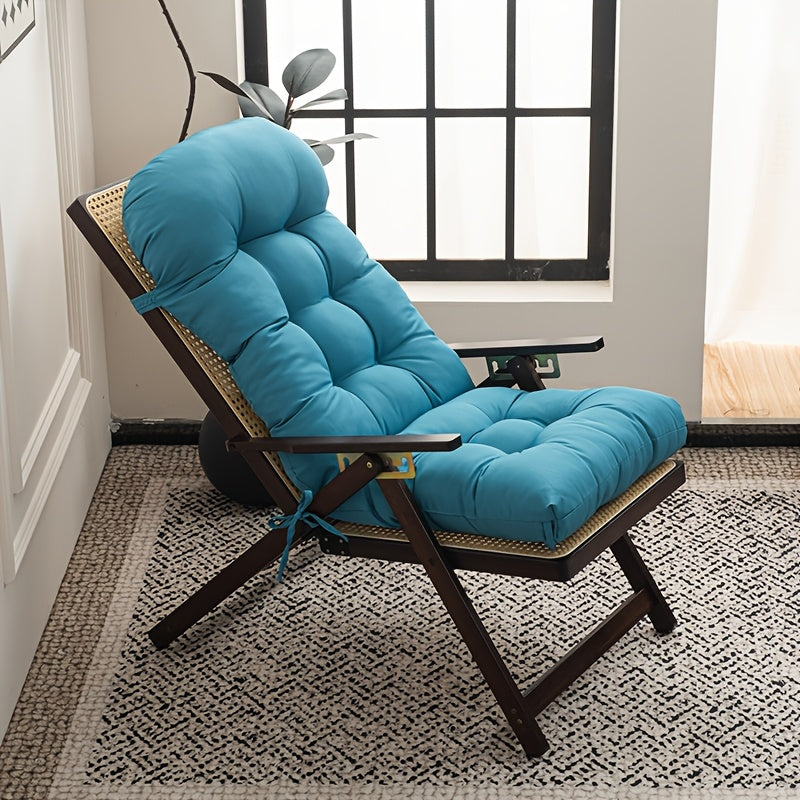 Coussin de chaise longue 120x50 bleu lac en toile Oxford