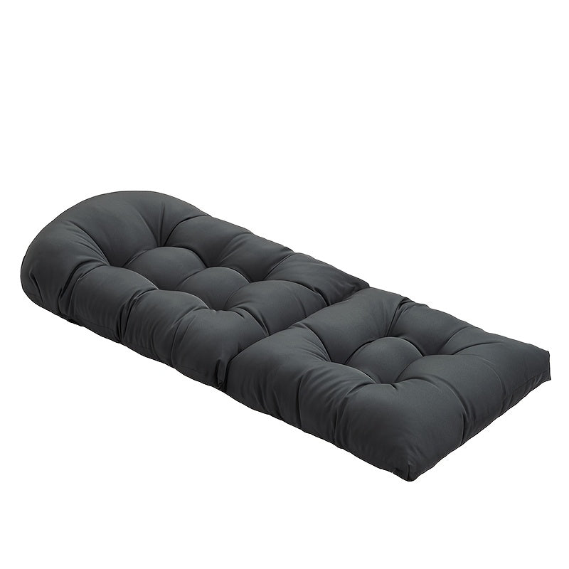 Coussin de chaise longue matelassé 120x50 cm, gris foncé
