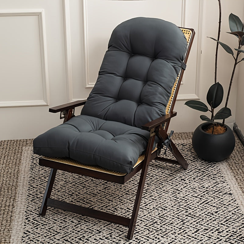 Coussin de chaise longue matelassé 120x50 cm, gris foncé