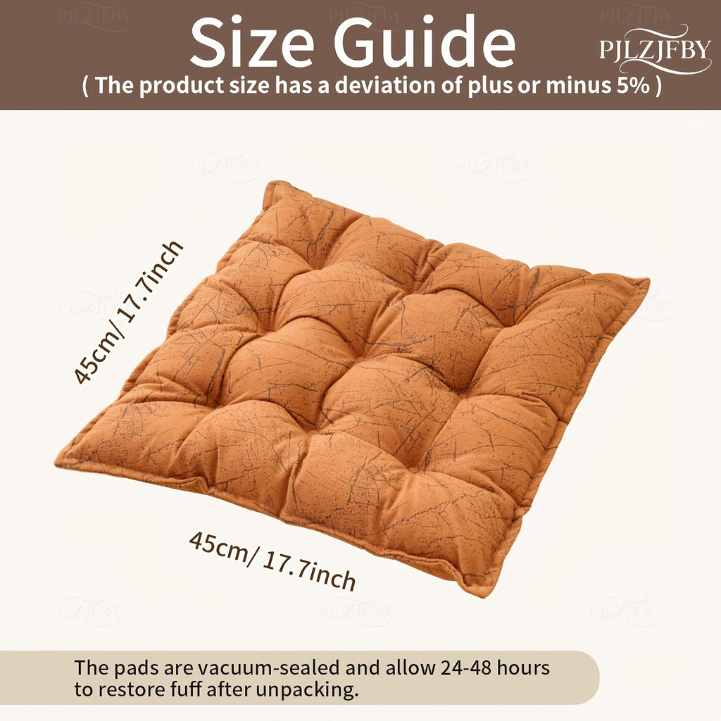 Coussin de chaise à motif marbré 45x45 cm, sept coloris