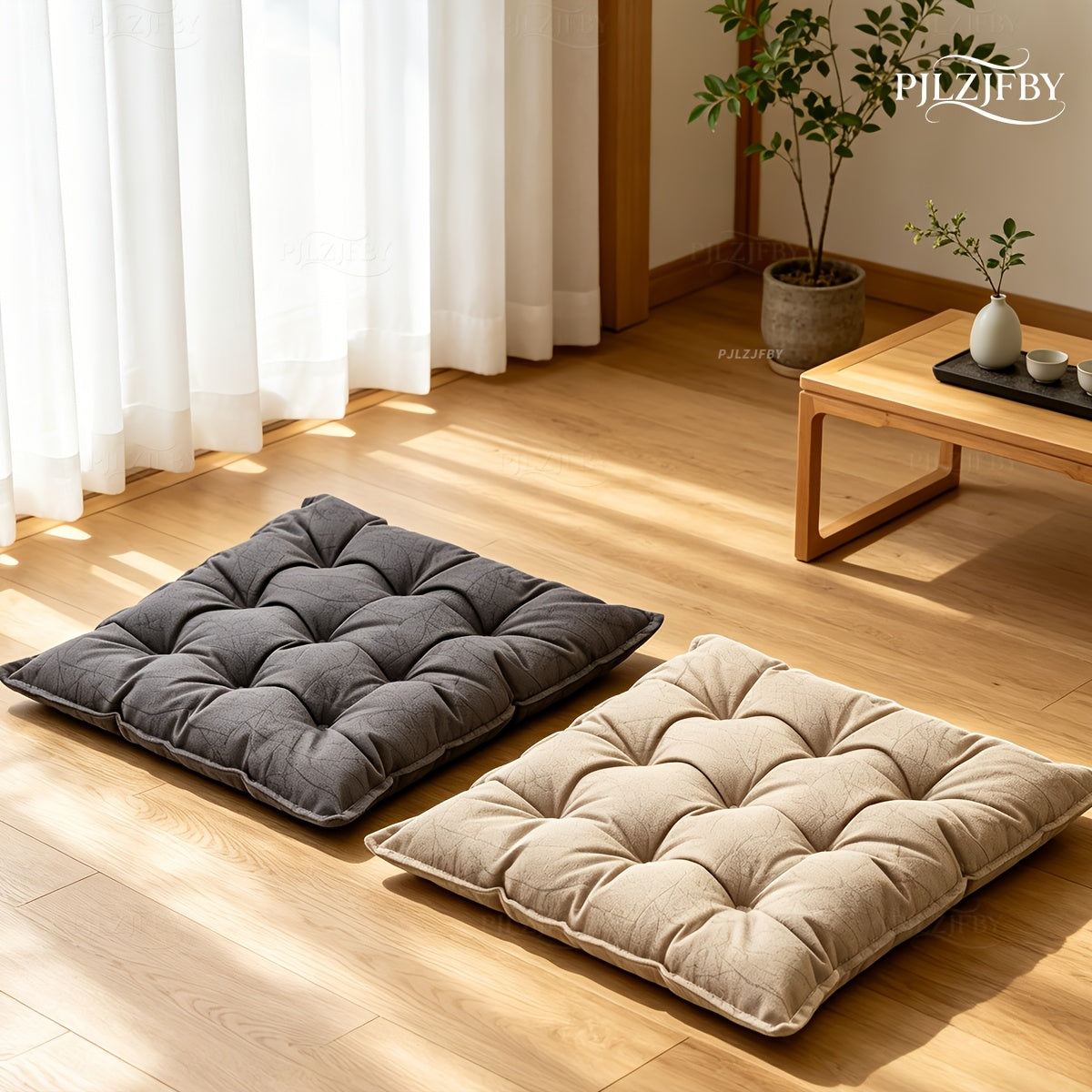 Coussin de chaise à motif marbré 45x45 cm, sept coloris