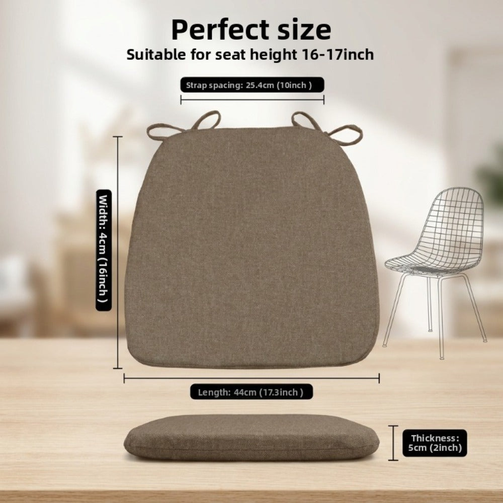 Coussin de chaise en mousse 44x41x5 cm, housse déhoussable