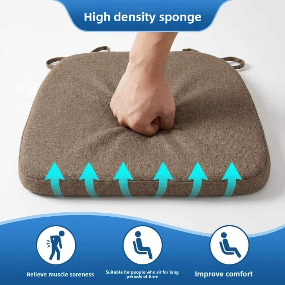 Coussin de chaise en mousse 44x41x5 cm, housse déhoussable