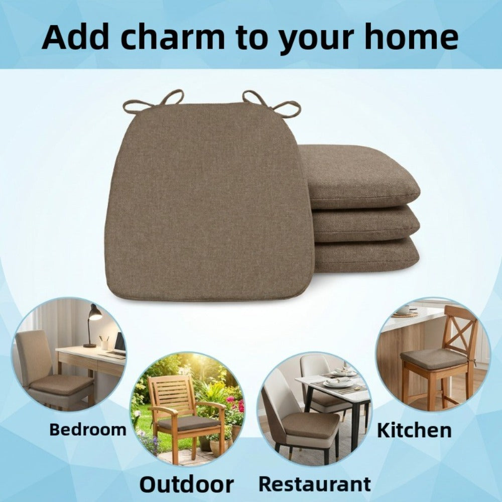 Coussin de chaise en mousse 44x41x5 cm, housse déhoussable
