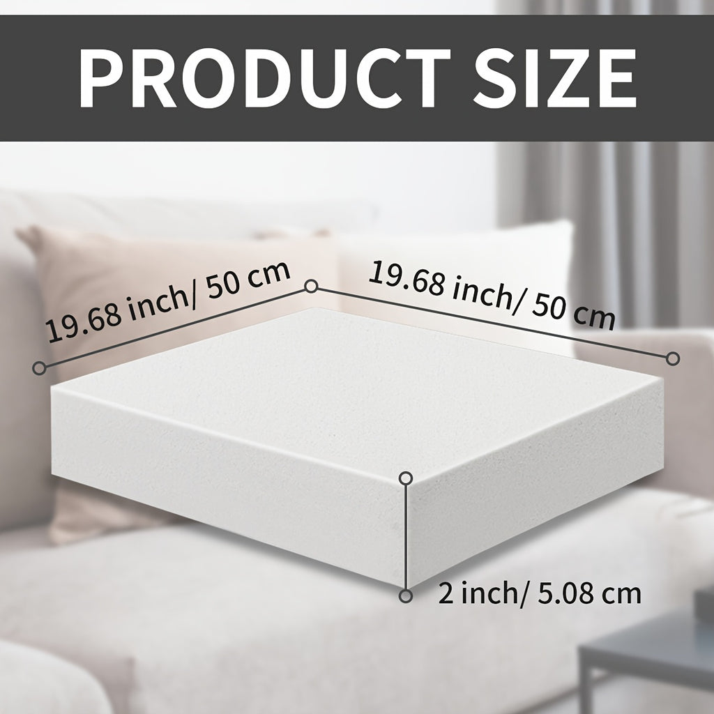 Coussin de chaise en mousse à recouvrir 50 x 50 cm, lot de 6