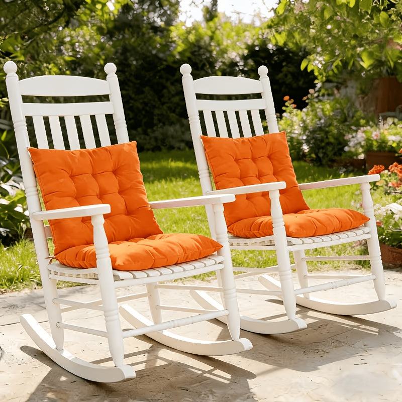 Coussin de chaise orange 40x40 cm, lot de 2 à liens noués