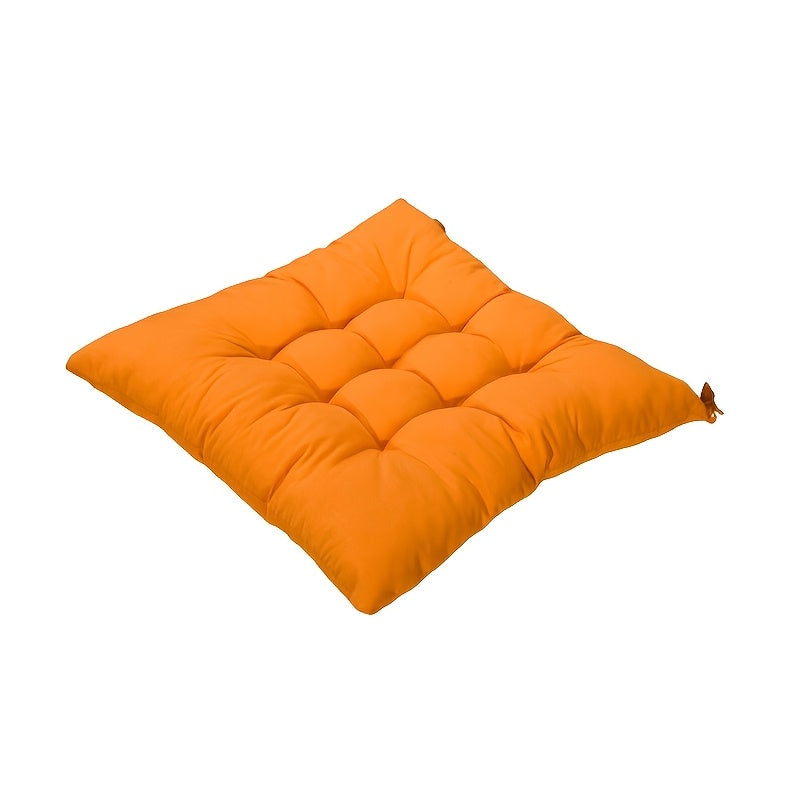 Coussin de chaise orange 40x40 cm, lot de 2 à liens noués