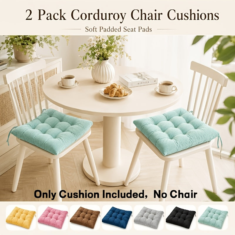Coussin de chaise, beurre, lot de 2