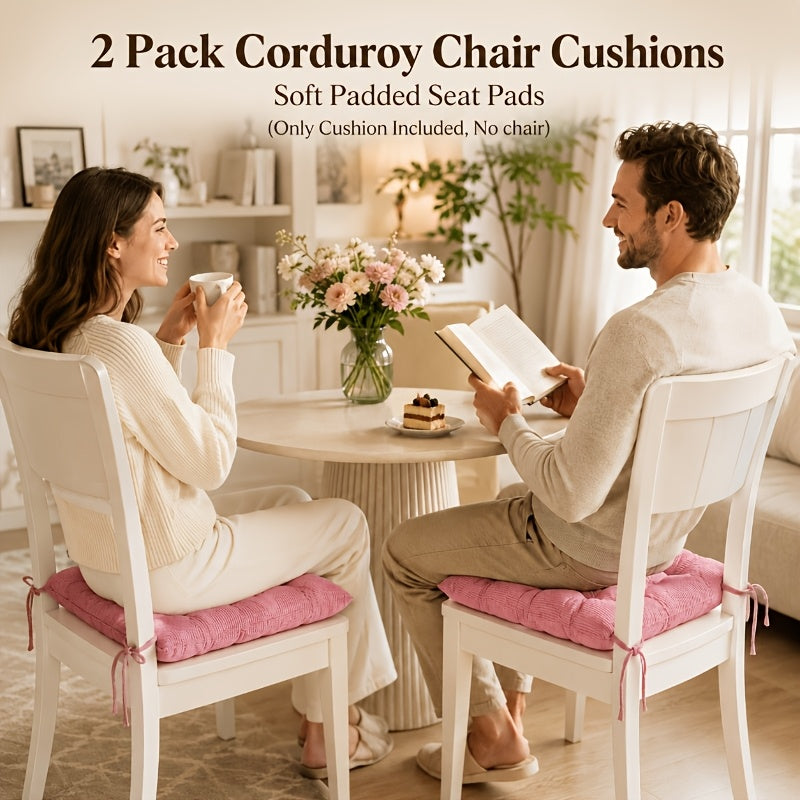 Coussin de chaise, beurre, lot de 2