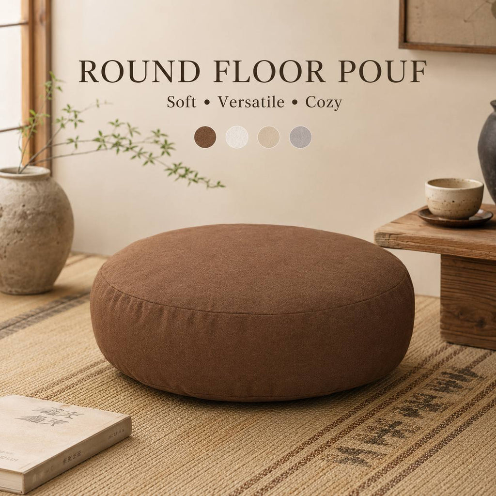 Coussin de chaise rond haut, garni, quatre teintes — vue 11