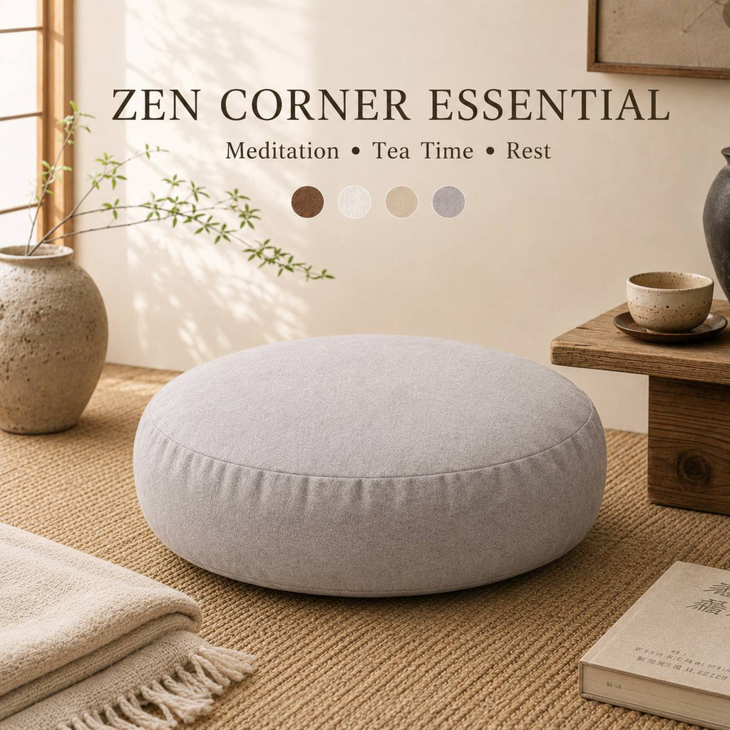 Coussin de chaise rond haut, garni, quatre teintes — vue 12