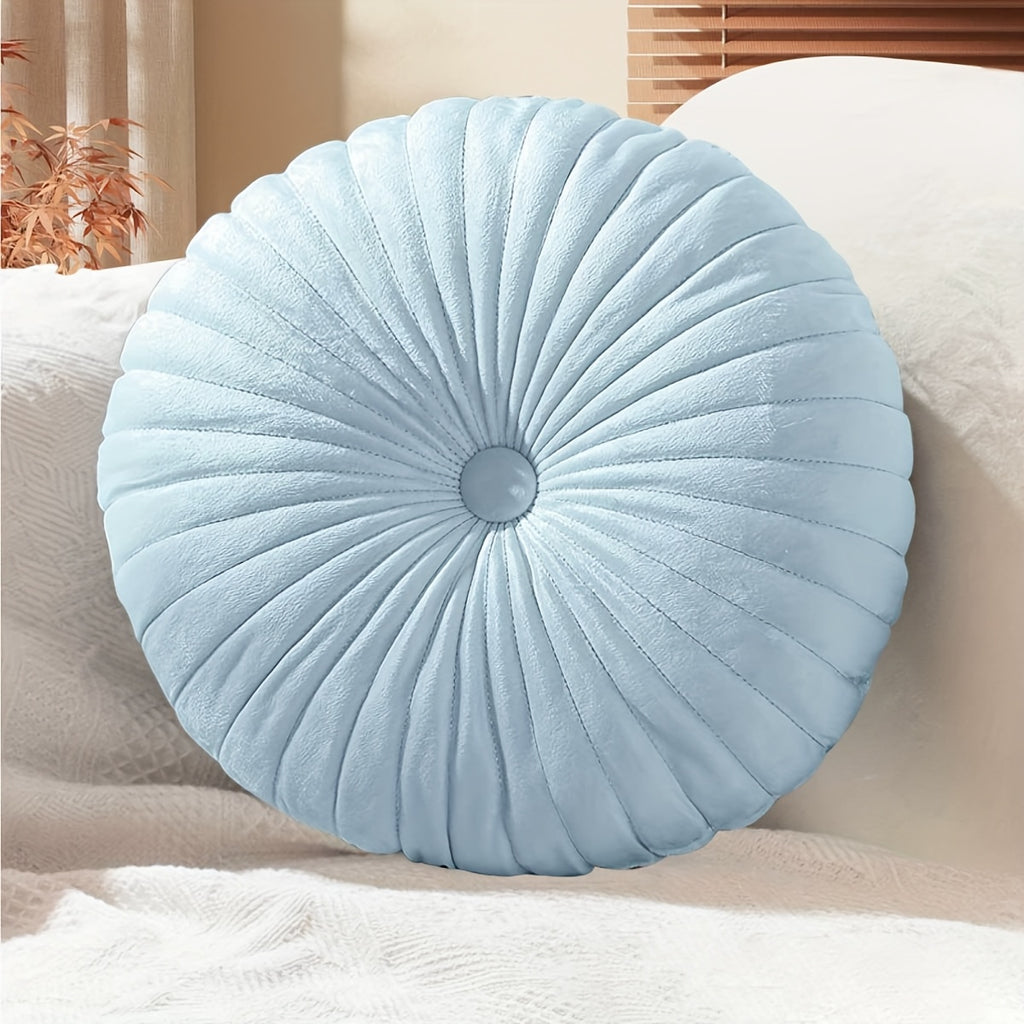 Coussin de chaise rond en velours plissé, 8 — vue 10