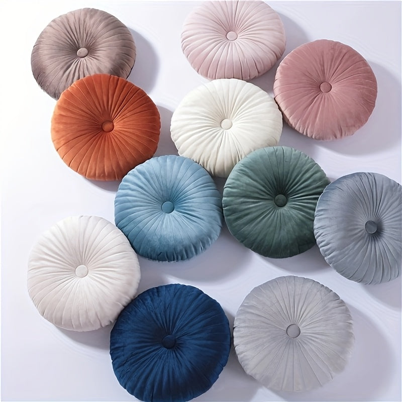 Coussin de chaise rond en velours plissé, 8 — vue 11