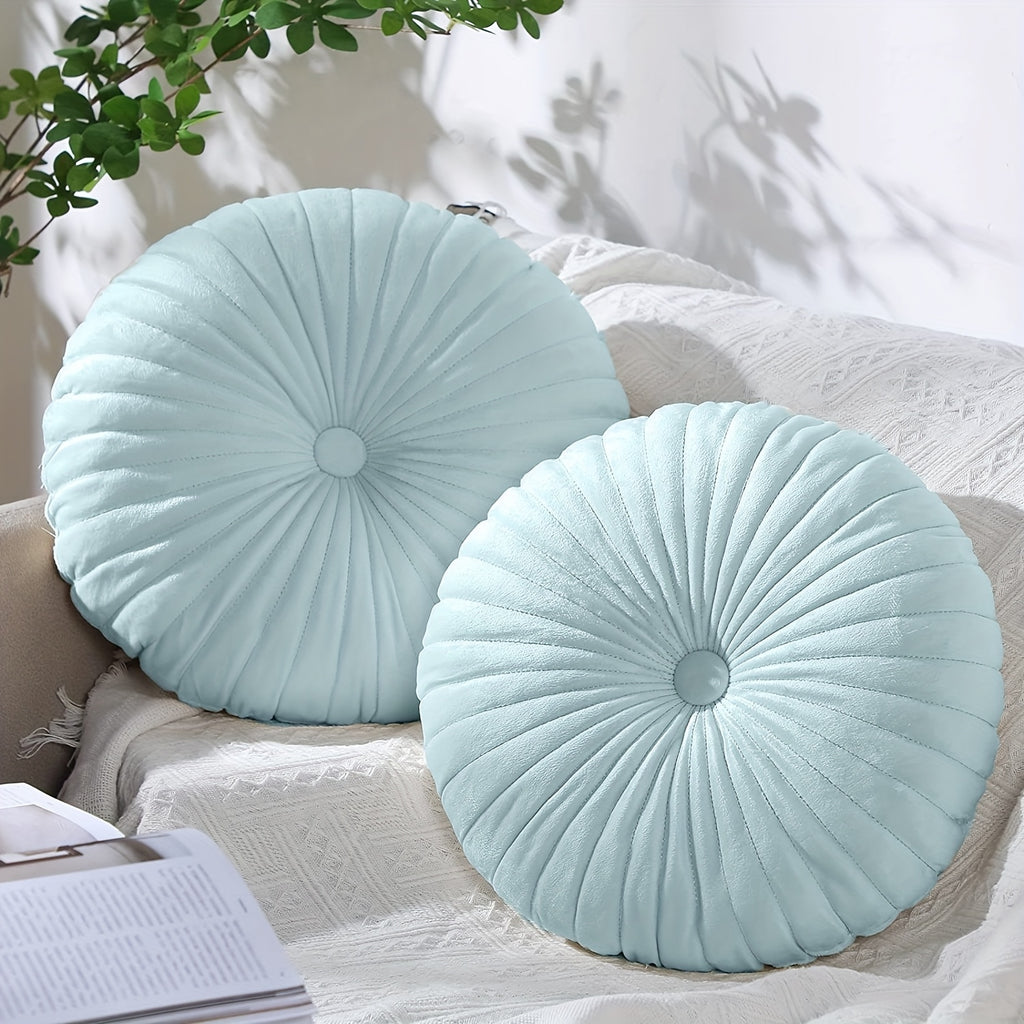 Coussin de chaise rond en velours plissé, 8 — vue 13