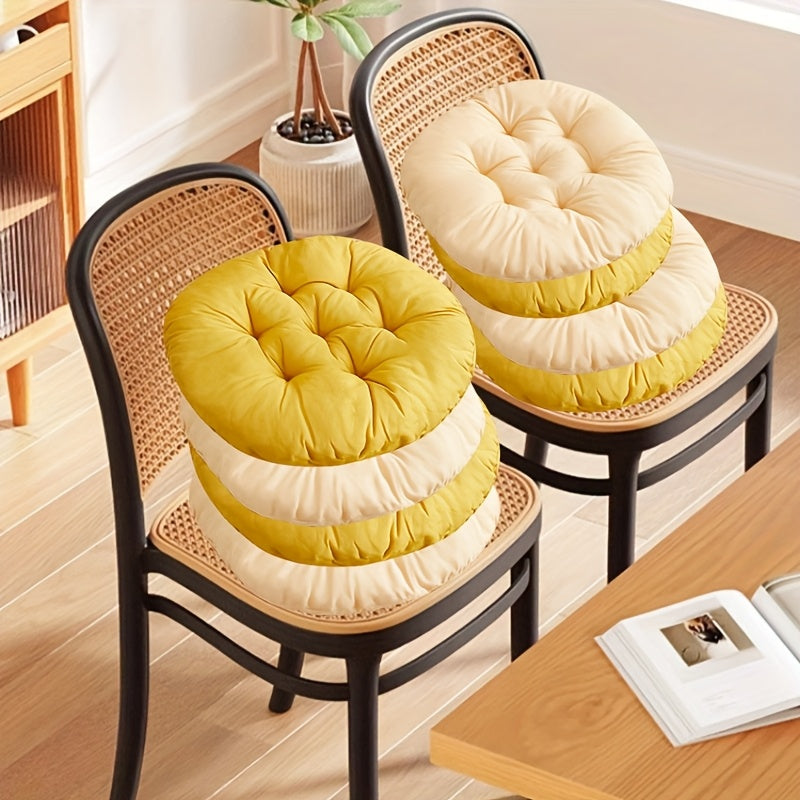 Coussin de chaise rond 37,5 cm mousse à mémoire, lot de 4