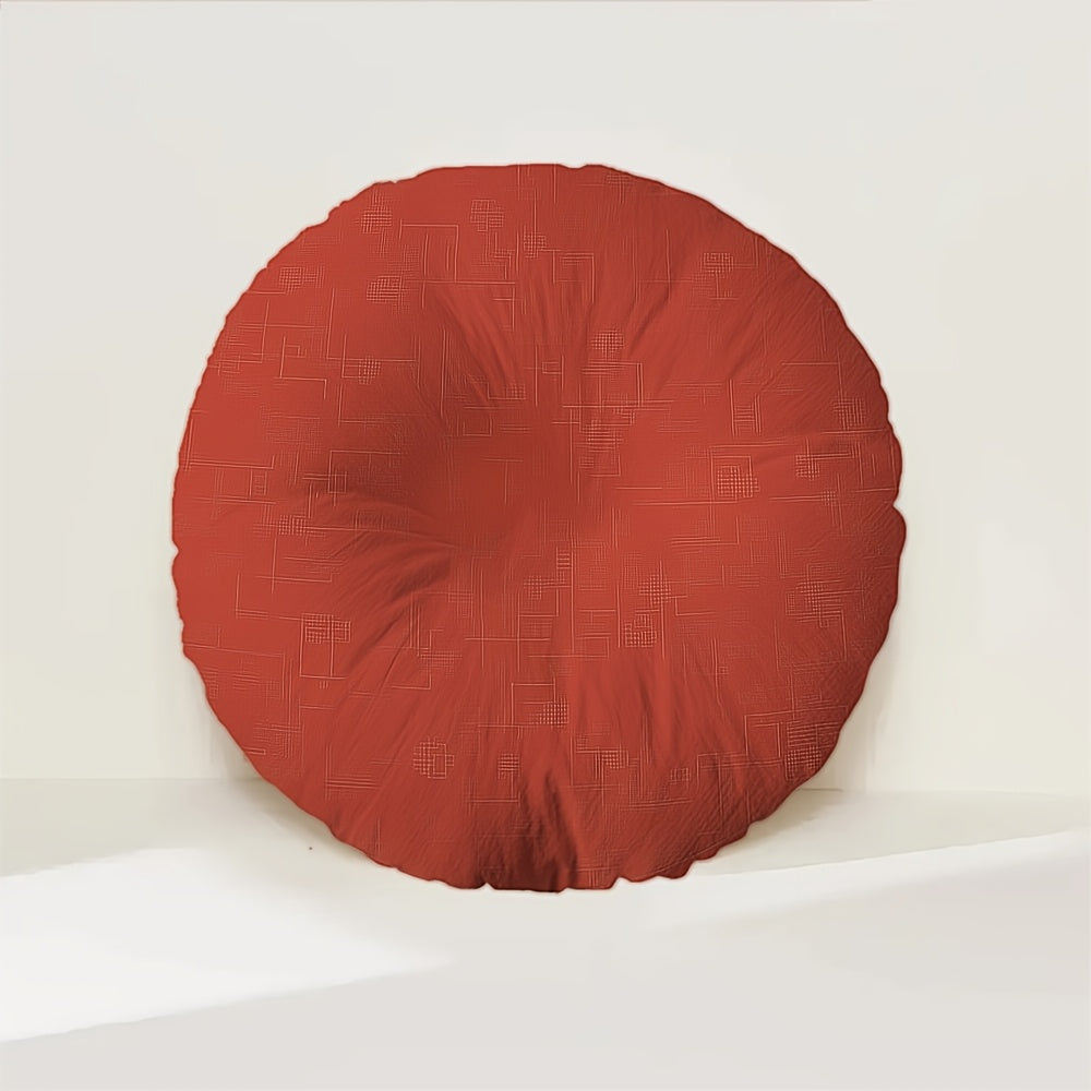 Coussin de chaise rond épais Ø 45 cm terracotta, zip caché