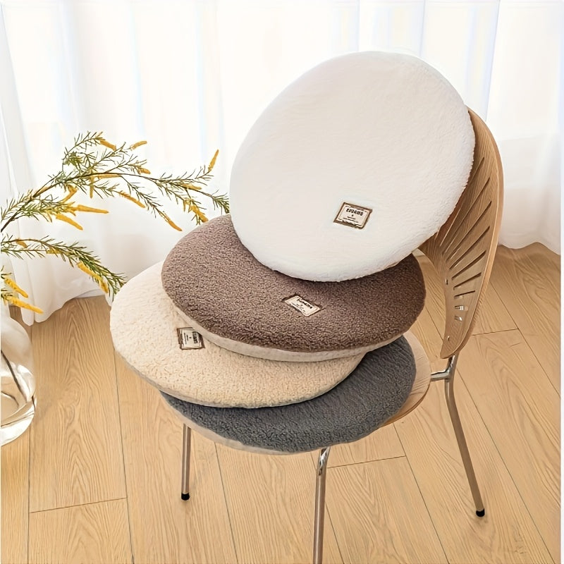 Coussin de chaise rond en bouclette, Ø 40 cm, 4 coloris