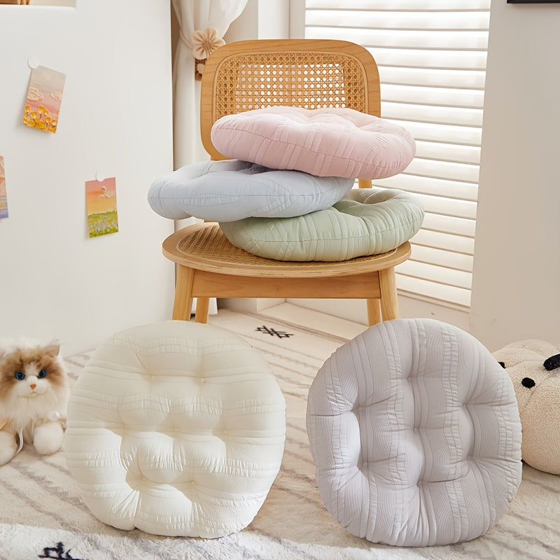 Coussin de chaise rond ou carré 40 cm épais, lot de 2 pièces