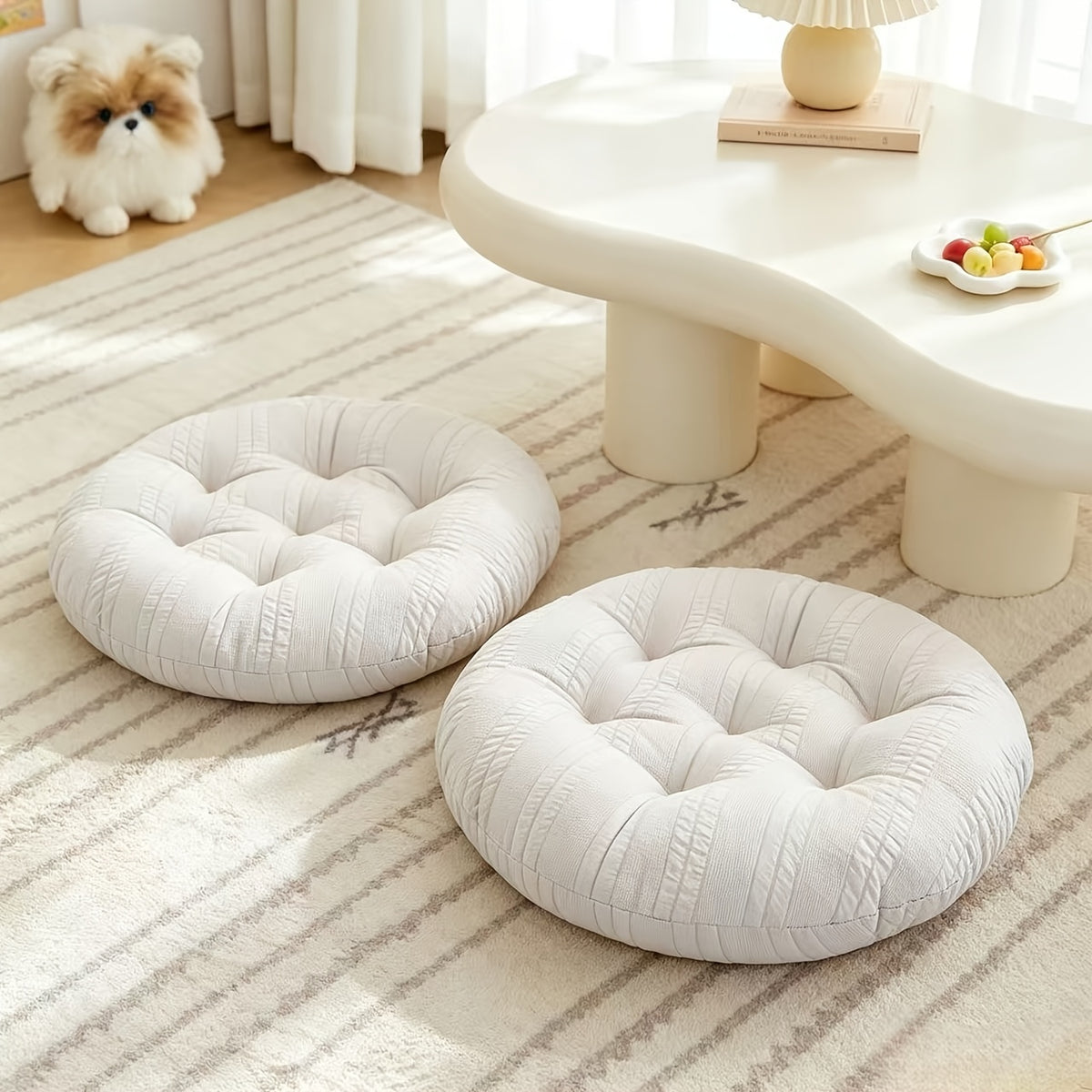 Gris / rond (40.64x40.64cm) 2pcs