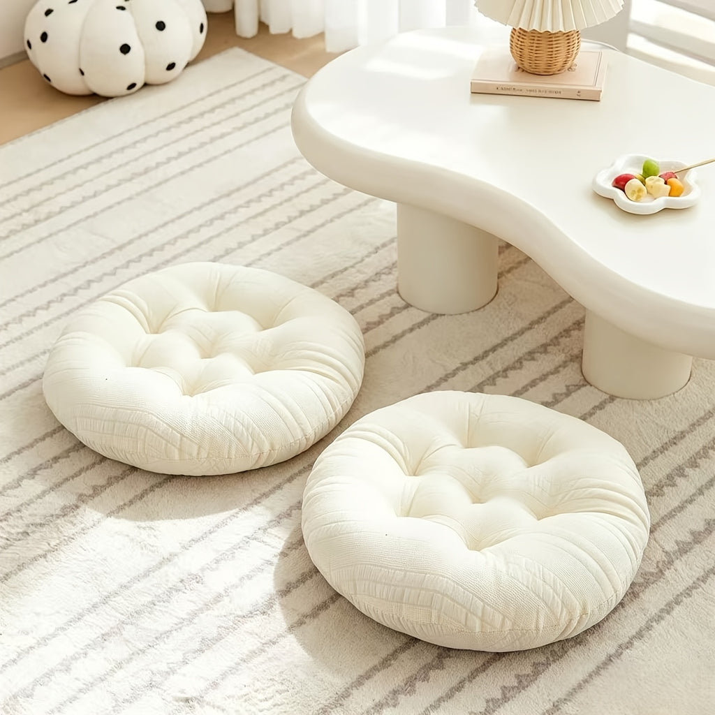 Beige / rond (40.64x40.64cm) 2pcs