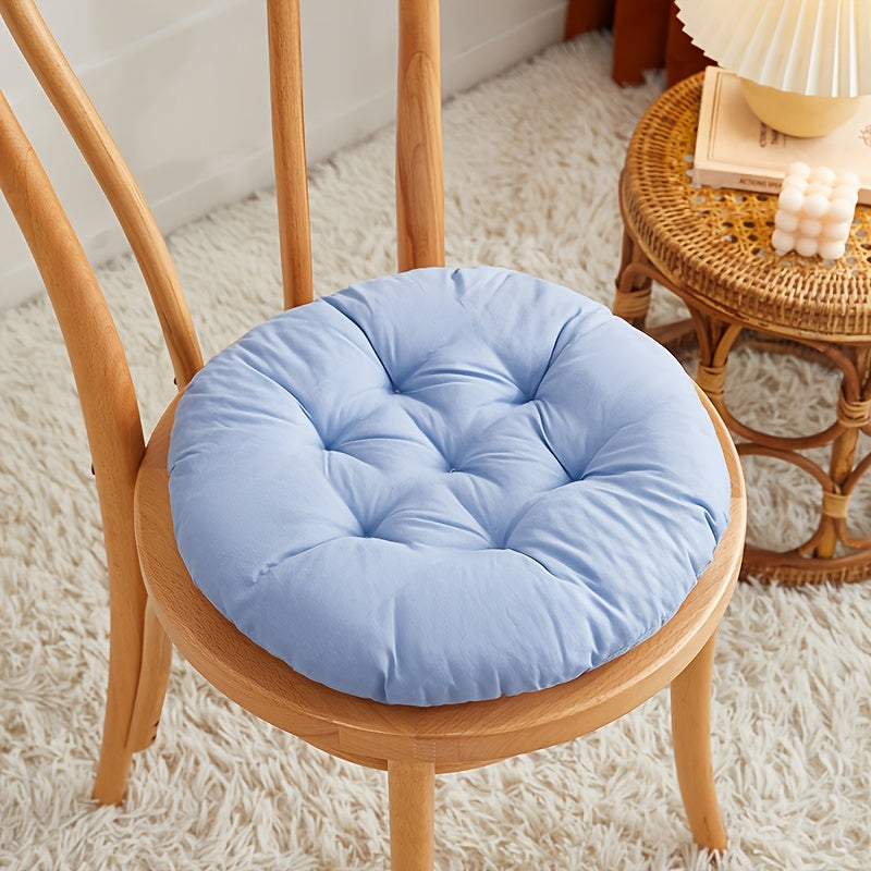 Coussin de chaise rond épais capitonné, lot de 2, 15 coloris