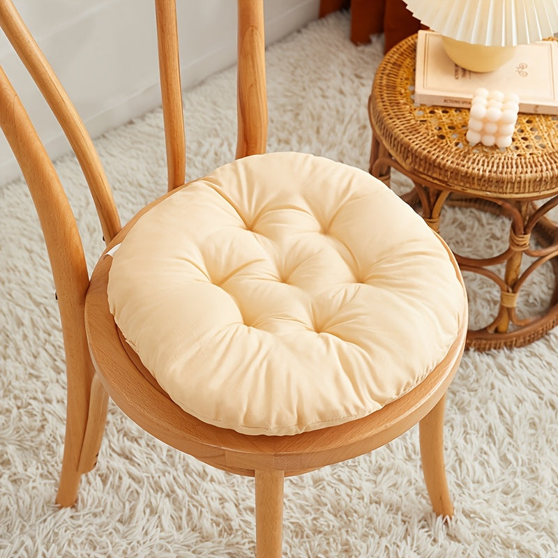 Coussin de chaise rond épais capitonné, lot de 2, 15 coloris