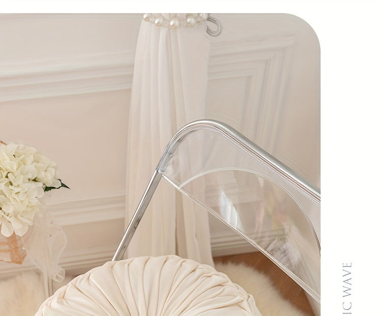 Coussin de chaise rond plissé, paire assortie, 12 teintes