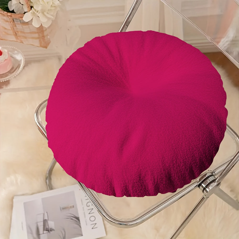 Coussin de chaise rond rose vif, 40 cm, glissière invisible