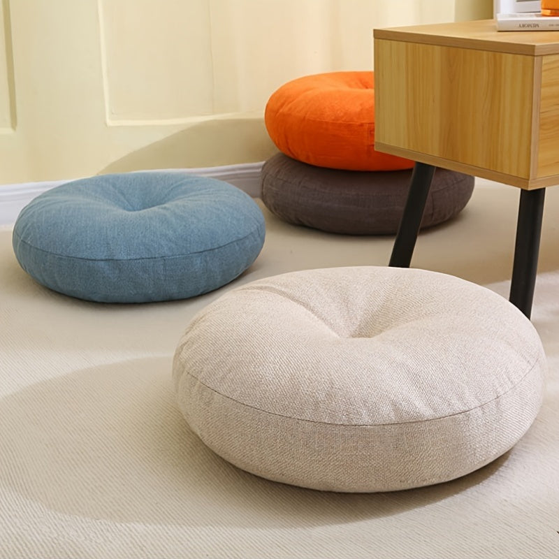 Coussin de chaise rond façon zafu japonais, 39 cm, 6 teintes