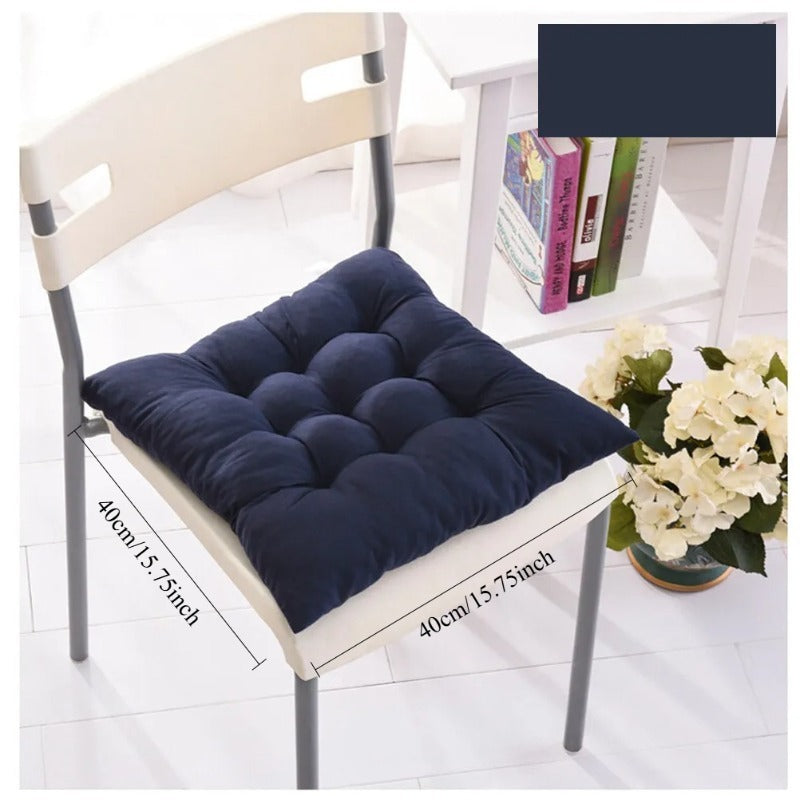Coussin de chaise 40 cm rose poudré ou gris moyen, par six