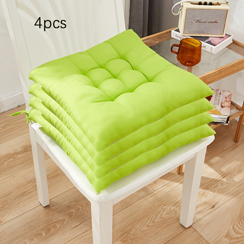Coussin de chaise 40 cm uni, lavable en machine, par quatre