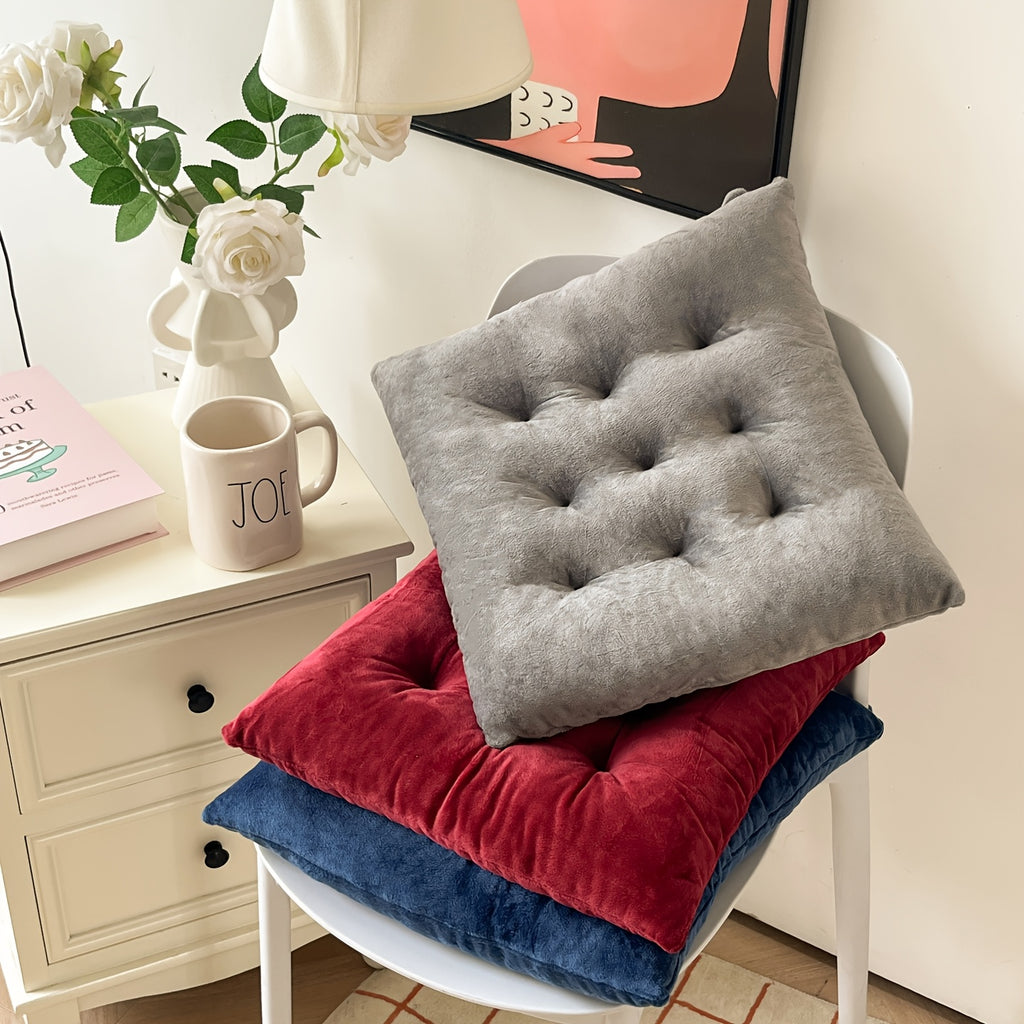 Coussin de chaise en velours 38x38, 6 cm d'épaisseur, par six