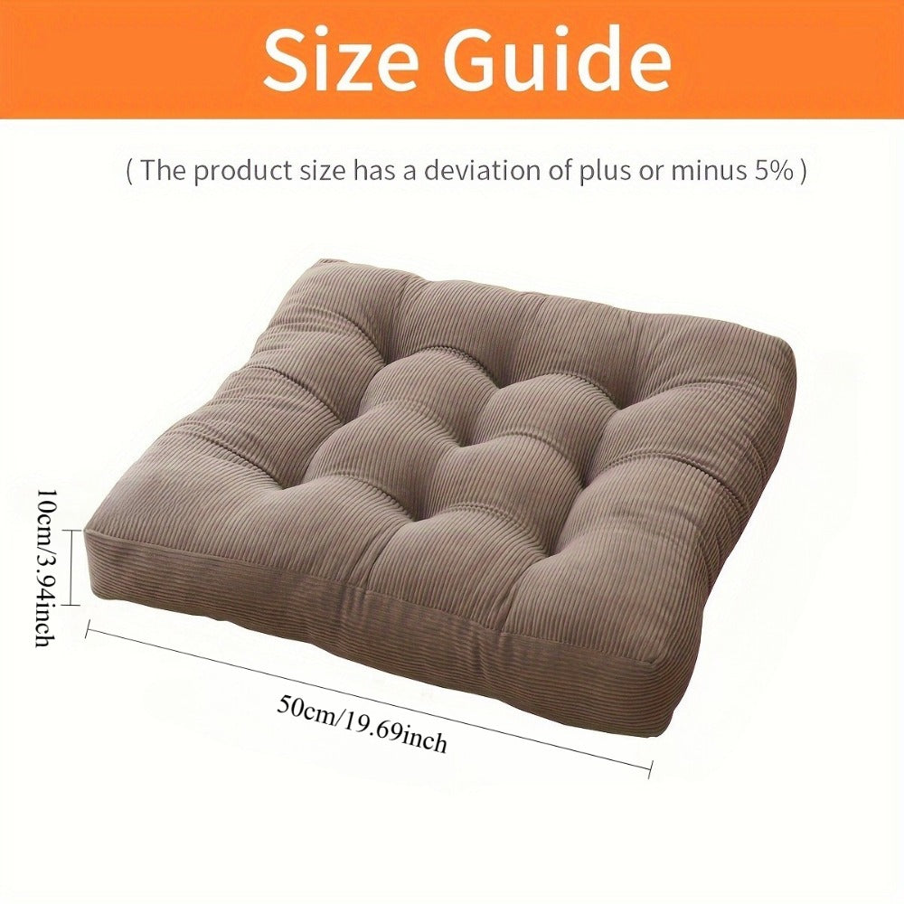 Coussin de chaise velours à grosses côtes 50x50, par deux