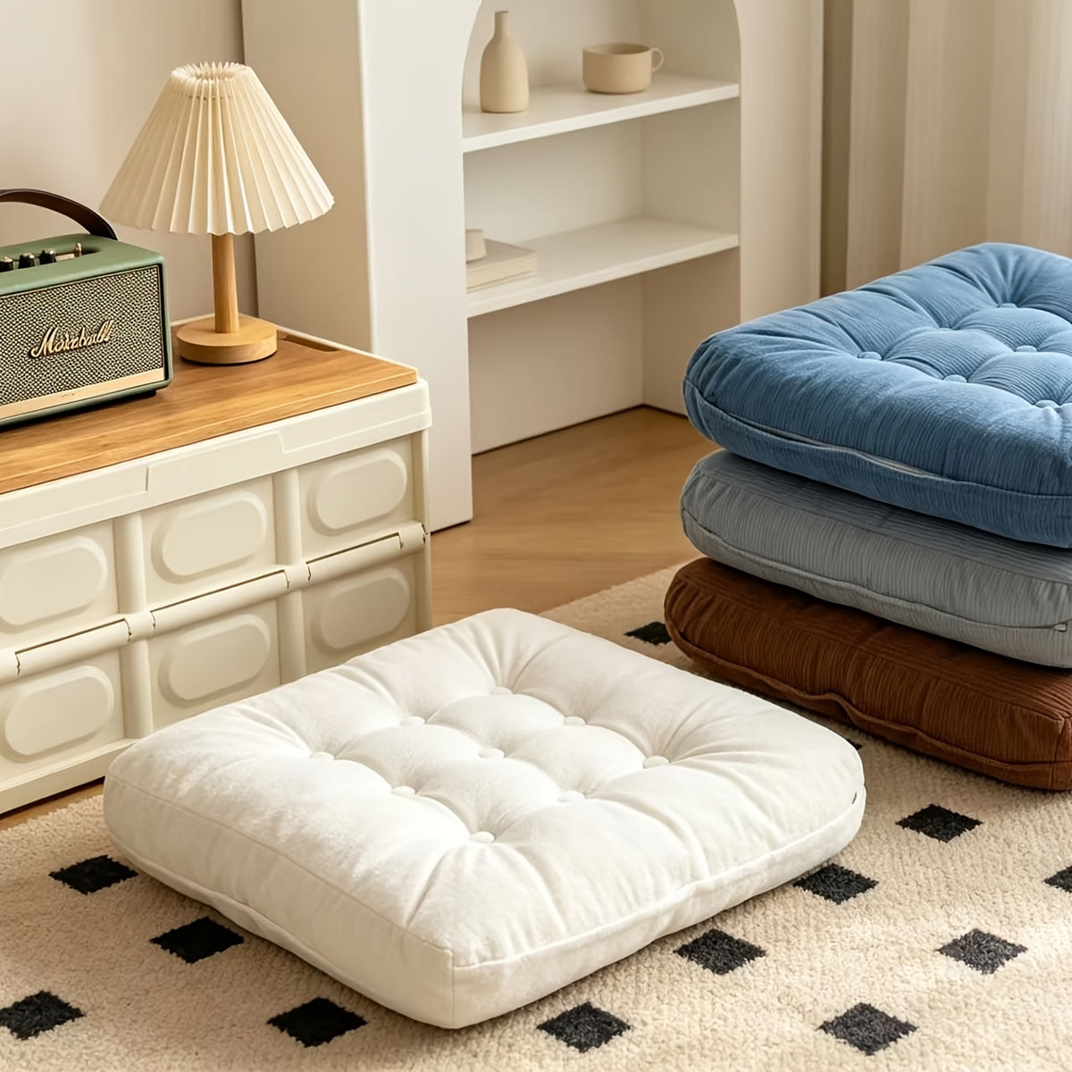 Coussin de chaise velours à grosses côtes 50x50, par deux