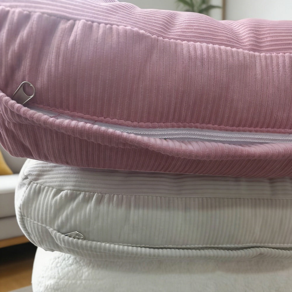 Coussin de chaise velours à grosses côtes 50x50, par deux