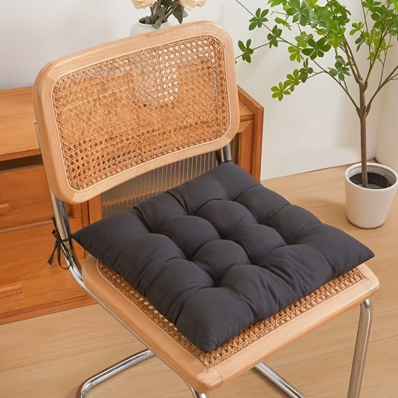 Coussin de chaise vert clair 40x40 cm, lot de 5 capitonnés