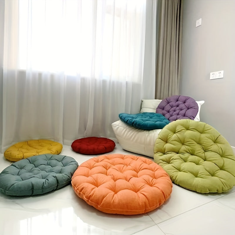 Coussin de sol rond en toile de lin, du Ø 40 au Ø 55 cm