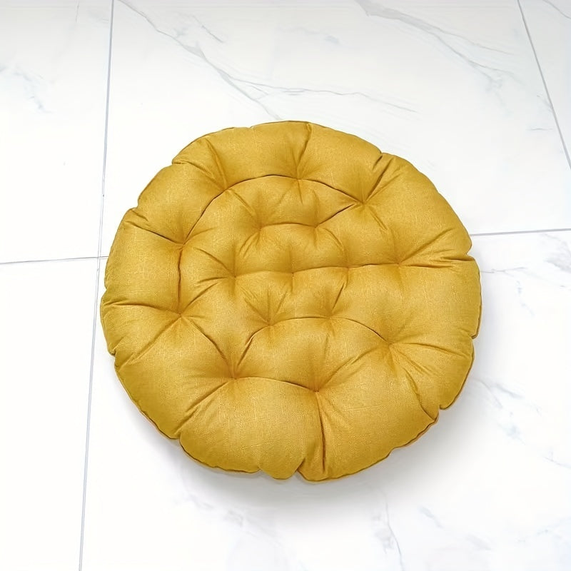 Coussin de sol rond en toile de lin, du Ø 40 au Ø 55 cm
