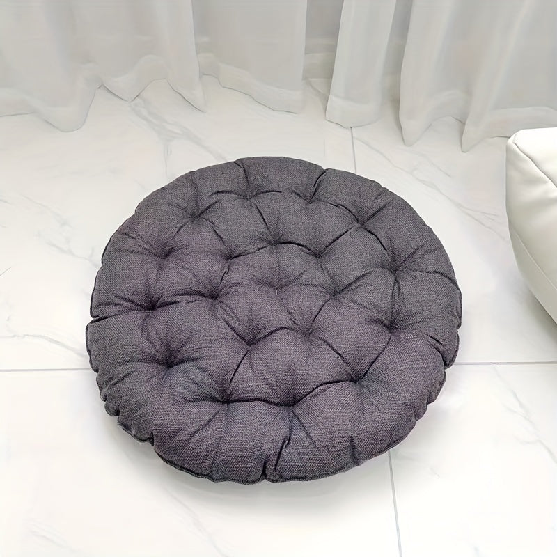Coussin de sol rond en toile de lin, du Ø 40 au Ø 55 cm