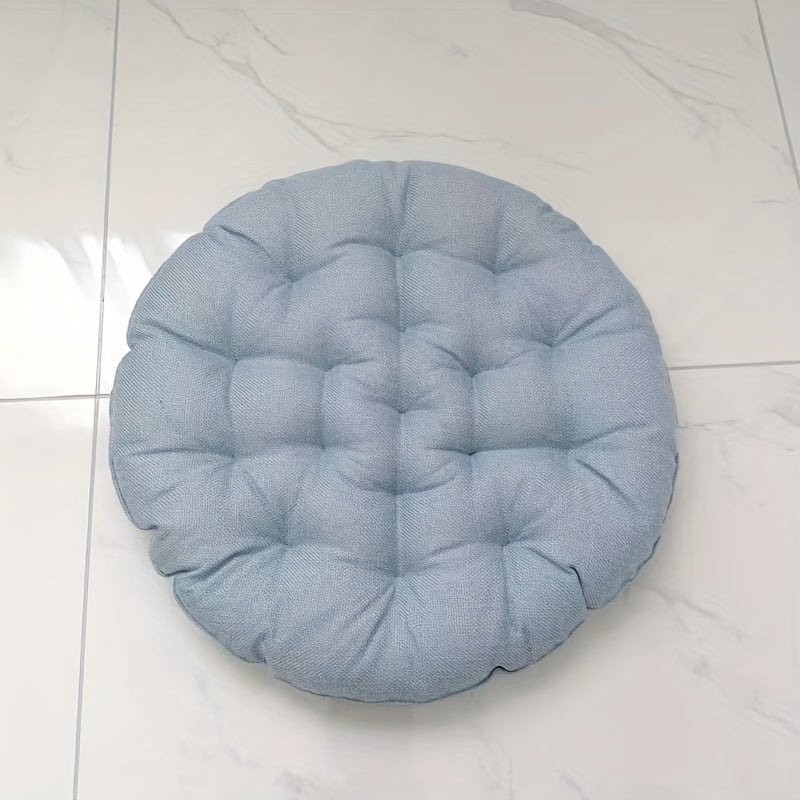 Coussin de sol rond en toile de lin, du Ø 40 au Ø 55 cm