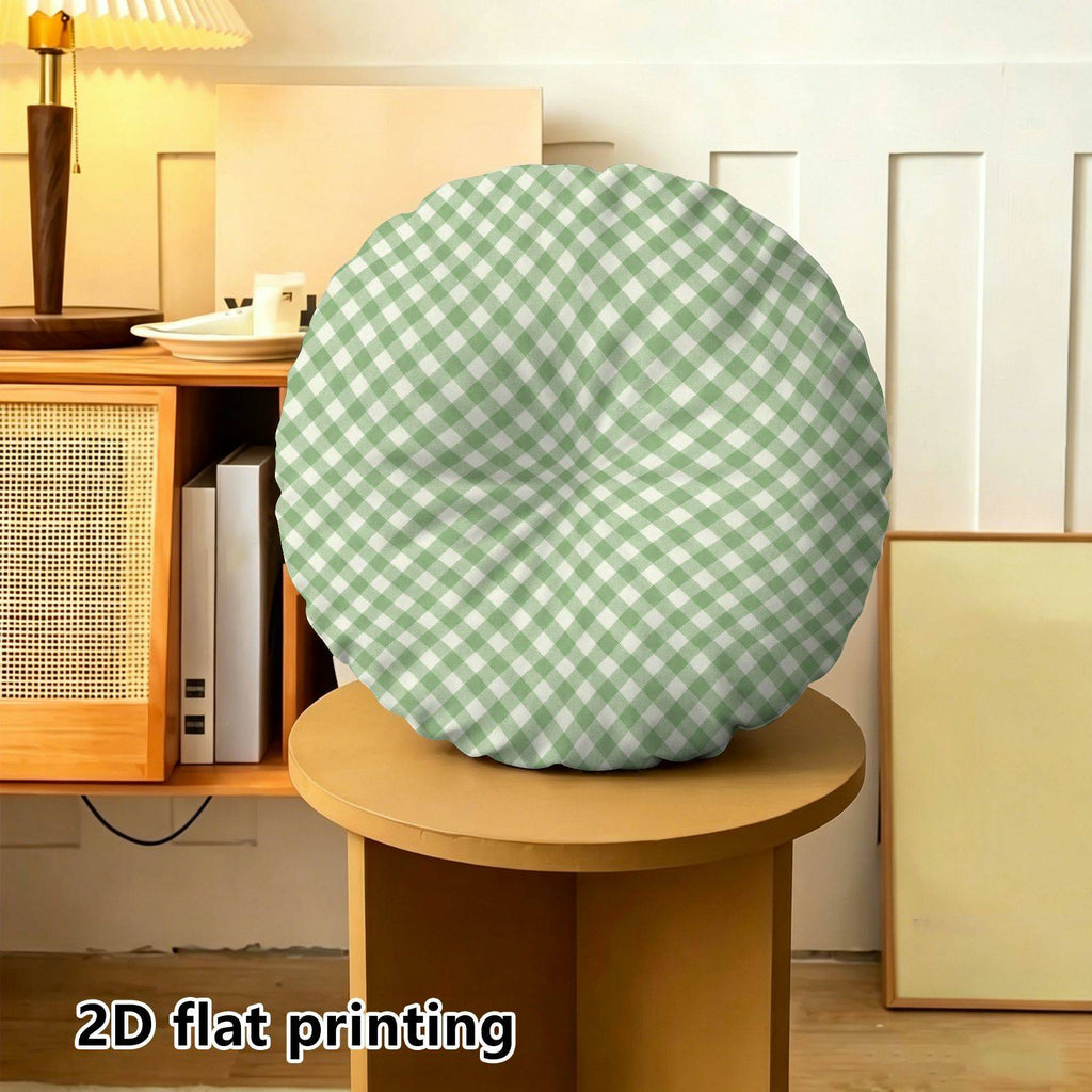 Coussin de sol rond à carreaux vichy, dix centimètres — vue 6
